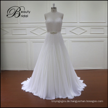 A-Line Perlen und Kristalle Brautkleid